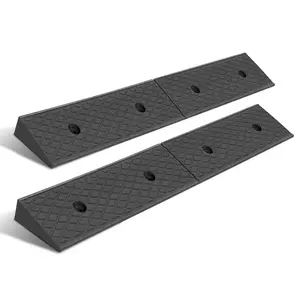 2pcs Rise Rubber Curb Ramp Heavy Duty Loading Driveway Ramp Threshold Ramp for Loading Dock, Warehouse, Wheelchair, Motorcycles, Cars