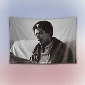 Young Barack Obama Tapestry, Vintage Political Wall Hanging Decor, Retro Presidential Art Banner, Home Bedroom Wall Art, Gift for Fans