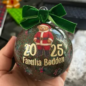 Viral Customized Christmas BALL ORNAMENTS for Christmas tree 3.15inch Permanent Adhesive Name Party Decoration Gift