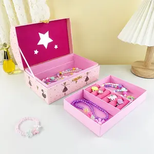 1pc Gold Foil Ballet Pink Arch-Shaped Storage Gift Box, Cute Jewelry Organizer with Lid, Premium Cosmetic Storage Box, Ideal for Valentine's Day Mother's Day Christmas Birthday Gift Wrapping & Home Decor