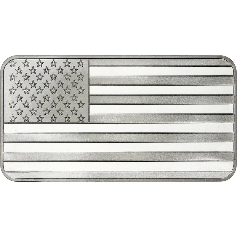 Lot of 20 - 10 Troy oz American Flag .999 Fine Silver Bar Sealed