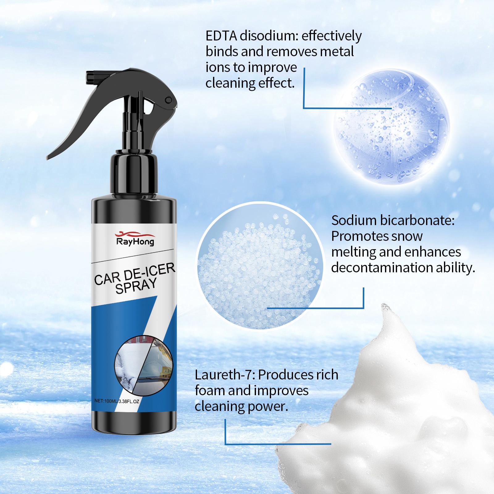 Car Snow Removal Spray - 100ML Powerful Quick Defrosting Solution for Windshields & Windows - Efficient Ice Melting Formula Car Snow Removal Spray - 100ML Powerful Quick Defrosting Solution for Windshields & Windows - Efficient Ice Melting Formula