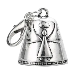 Creative Angel Bell Ornaments, Lucky Charm Tiny Silver Bells for Car Doors Backpacks Keys Home Decor Gift, Inspirational Craft Gift for Friends Friendship Keepsake