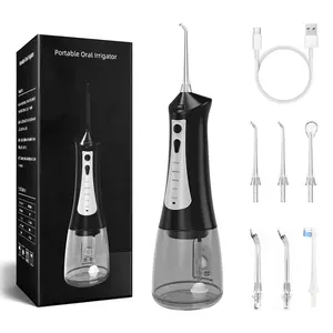 Purehealth Water Flosser Toothpick - Braces Cordless Flosser Portable Rechargeable Travel Rinse Cleaner 5 Modes 6 Replacement Heads IPX7 Rated Waterproof Electric Professional Flosser Cleaner for Home/Travel Use