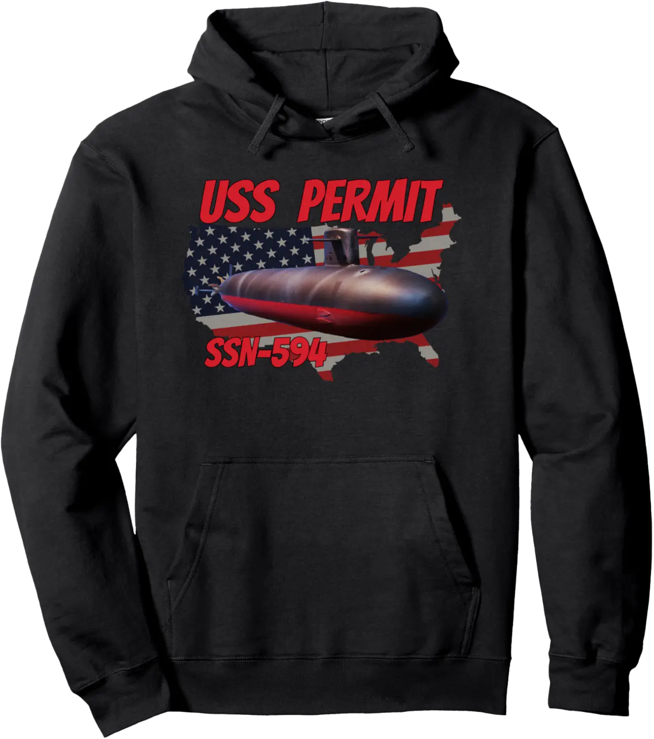 USS Permit SSN-594 Submarine Veterans Day Father Grandpa Dad Pullover Hoodie - Anarosavill Shop 45B0D8WD38H6