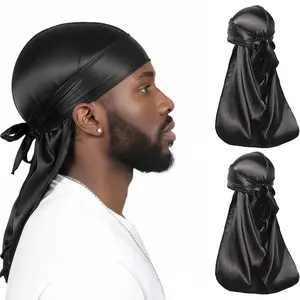 Premium Durag Pack for Men, Silky Doo Rag for 360 540 720 Waves (2-Pack)