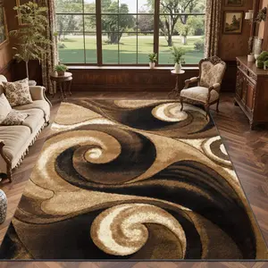 Velvet soft and comfortable patterned printed carpet, Printed Rug, Geometric Pattern Rug, Decorative Rug, suitable for multiple scenarios, available in various sizes, soft and non-shedding.