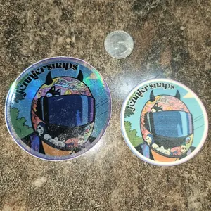 Bundle and Save! Both jennjersnaps stickers. You get both the 2" glow in the dark jennjersnaps sticker and the 3" holographic sticker