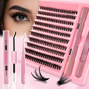 DIY Eyelash Extension Kit, Professional and Beginner Friendly, Easy Home Use, Full Set, Eyelash Eyelashes, D Curl Lashes, Solid Form, Made in China