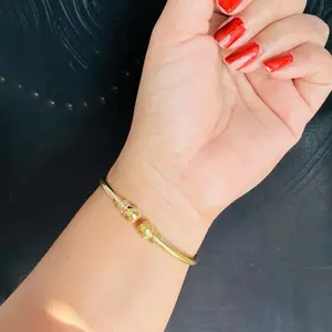 Pure Panchadhatu Daily Wear Non Tarnish Bangle for Women Elegant Beaded Design Perfect for Everyday Wear