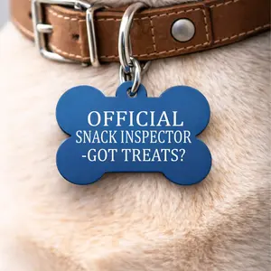 Funny Dog ID Tag – Official Snack Inspector “Got Treats?”
