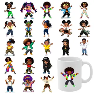 21 Pcs Colorful Characters UV DTF Stickers Transfer Sticker Decal Waterproof Decals DIY Water Bottle Glass Plastic Self-Adhesive Labels UV DTF Stickers clock