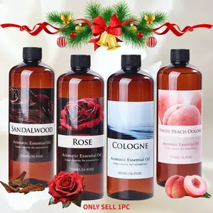 500ml/16.9oz Aromatherapy Essential Oil, 8 Scents with Natural Plant Extracts and High Concentration Long-Lasting Fragrance, Scented Oil for Diffusers, Car Air Fresheners, Humidifiers and Handmade Candles, Christmas Gift