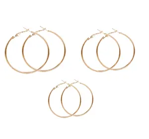 AMICON Ladies Large Hoop Earrings Hypoallergenic 14K Gold Large Hoop Earrings, 30mm/40mm/50mm Large Hoop Earrings Birthday Jewelry Gift for Women Stylish Elegant