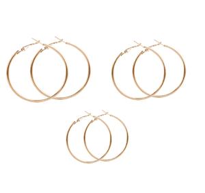 AMICON Ladies Large Hoop Earrings Hypoallergenic 14K Gold Large Hoop Earrings, 30mm/40mm/50mm Large Hoop Earrings Birthday Jewelry Gift for Women Stylish Elegant