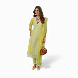 Silk Kurta Set Chikankari Work Embroidery with Lining in Kurta Tops Lightweight Perfect for Any Occasions