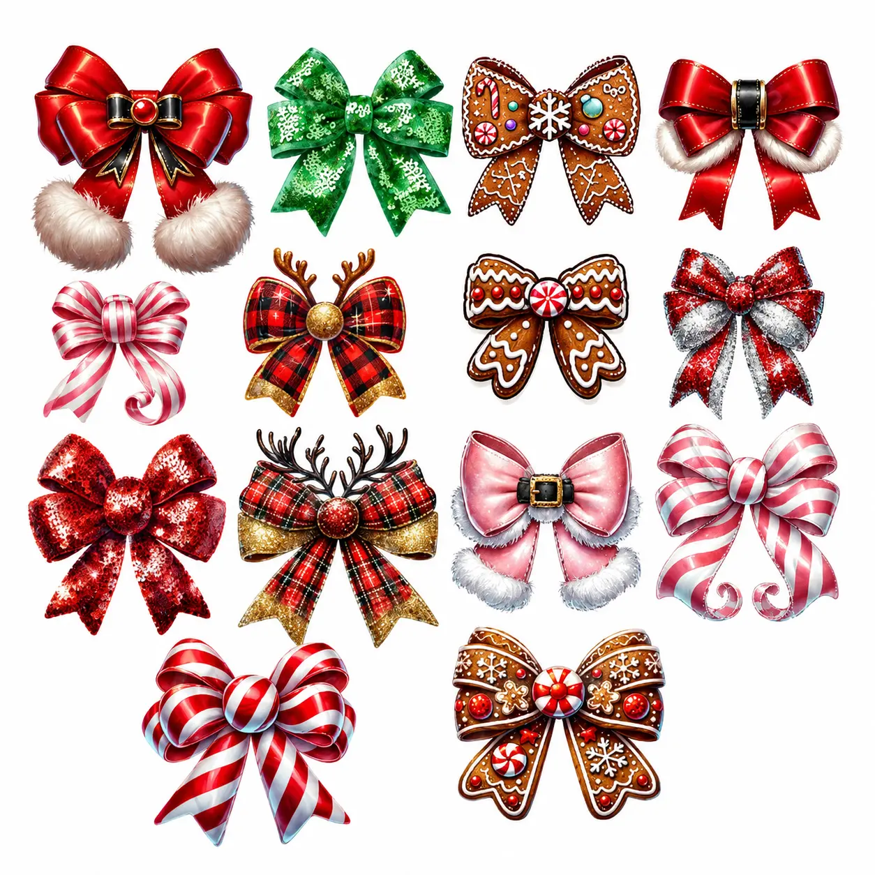 Premade All Christmas Bow Gangsheet | DTF transfers | Ready to press | Direct to film Transfer | Quick shipping| Premade gang sheet