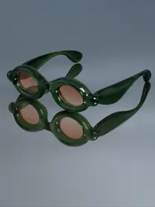 New Vintage Oval Small Frame Glasses, Y2K Trendy Fashion Eyewear, Unique Design, Trending Glasses, Suitable for Women & Men, Perfect for Parties & Holidays