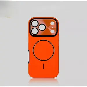 Compatible with iP17 Pro Max Phone Case Magnetic Skin Feel 16 Large Window Laser Lens 15 PRO Shockproof Protective Cover