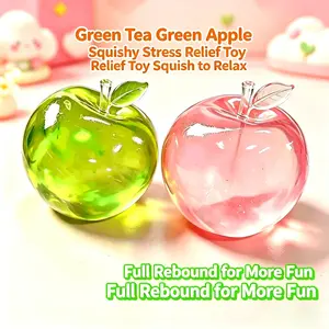1/2PC Viral TPR Apple Squishy Stress Ball - Full Rebound Sensory Fidget Toy, Slow Rise Anxiety Relief Squeeze Toy for Kids & Adults