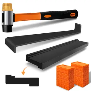 Laminate/Vinyl Flooring Tools, Tapping Block for Vinyl Plank Flooring - Double Sided with Notches, Pull Bar, 40Pcs Floor Spacers, Rubber Mallet. Universal Floor Installation kit.