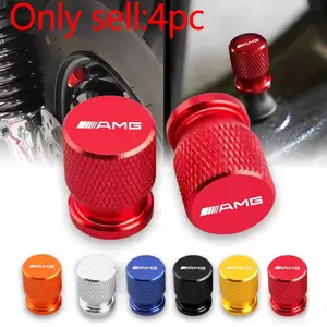 Car Wheel Tire Valve Caps, Tyre Stem Covers, Airdust Waterproof, for Mercedes Benz Amg W124 W202 W203 W204 W210 W211 W212, Accessories