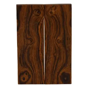 Bookmatched Ironwood Knife Handle Scales – Natural Wood Knife Scales – Knife Scales for DIY Crafts – Ironwood Knife Handle Material – Size 5 1/8 x 1 3/4 x 1/2 inches – 1 Pair
