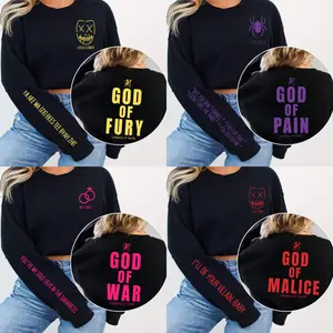 Officially Licensed Rina Kent God Of War Sweatshirt, God Of Fury, God Of Ruin, God Of Wrath, God Of Pain, God Of Malice Sweatshirt