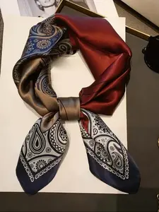 Women's Silk Scarf Headscarf Necktie Fake Silk Shawl Tie Women's Wrap or Neck Cover Sleeping Headscarf Elegant Decoration Sleeping Accessory