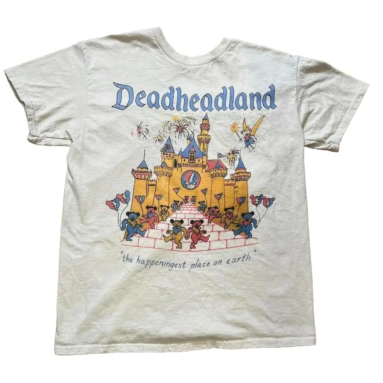 Dead and Company deadheadland short sleeve white color shirt