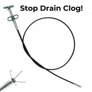 79" Flexible 4-Claw Drain Clog Remover & Pickup Tool - Retractable Snake for Sink, Shower & Hard-to-Reach Areas Pipe Dredging Agent Pipe Unclogging Agent