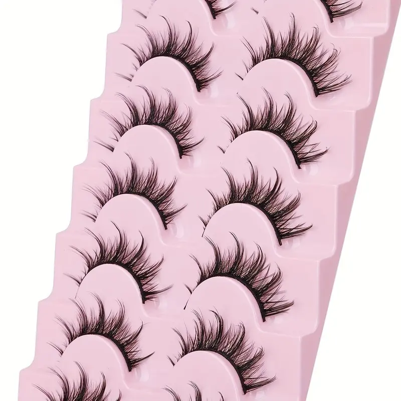 3D Volume Eyelashes Kit, Natural Look False Eyelashes, Reusable Thick Eyelashes For Women, Fake Lashes