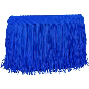 Chainette Fringe Trim 6 Inch 10 Yards Tassel Fringe Trim for Sewing Craft DIY Decoration(912 Royal Blue)
