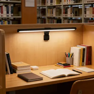 Wall mounted LED eye protection study light with base, adjustable light color, USB charging port, perfect for both studying and eye protection, suitable for makeup tables, dormitory tables, washbasins, living rooms, etc