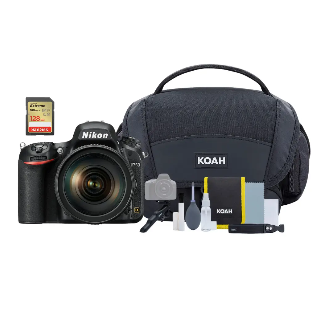 Nikon D7500 DSLR Camera with 18-140mm f/3.5-5.6 VR Lens and 128GB SD Card Bundle