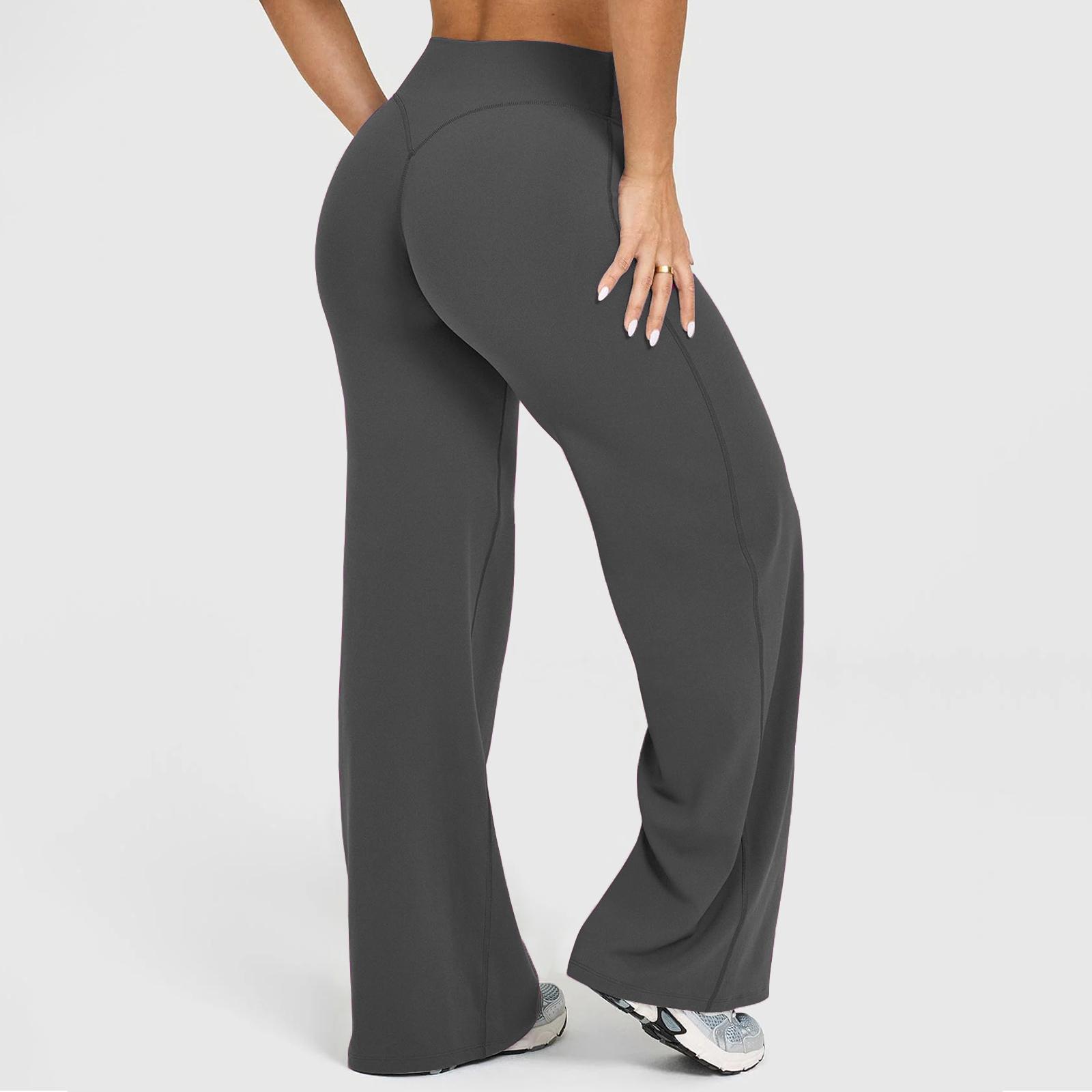 JGS1996 Women's High Waisted Straight Leg Yoga Pants - Casual Loose Outfit Lounge Pants Soft Stretchy Seamless Leggings Comfortable Flattering Activewear for Workout Gym Daily Wear