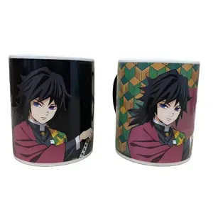 Demon Slayer Hashira Giyu Sturdy Washable Heat-Reactive Coffee Mug, Great Eastern Entertainment Drink Cup
