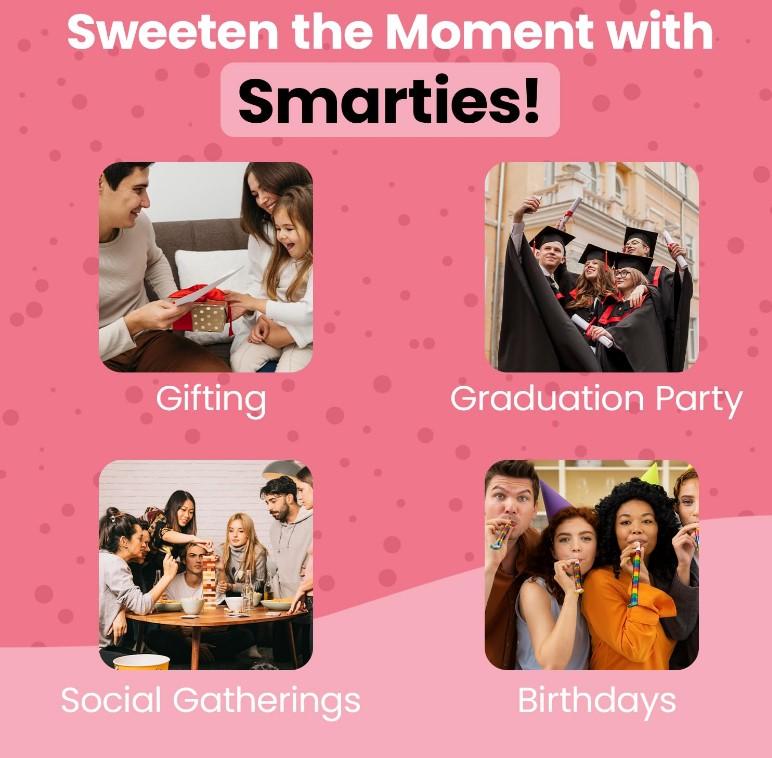 Smarties Candy Bulk Rolls Original Flavor - Gluten & Vegan Free - Classic Sweetness From Family Owned Company Since 1949, Peanut & Dairy Free - Perfect Halloween Candy - 14 oz Bag (Pack of 2)