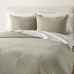 King Gauze Stitch Pin Dot Duvet Cover Green - Hearth & Hand with Magnolia