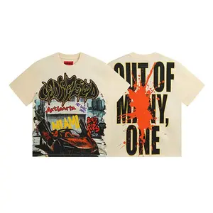 25SS Godspeed T Shirts Men Woman Streetwear Black Apricot Skull Rose Red Print GOD SPEED Top Tee Short Sleeve Cotton O-Neck