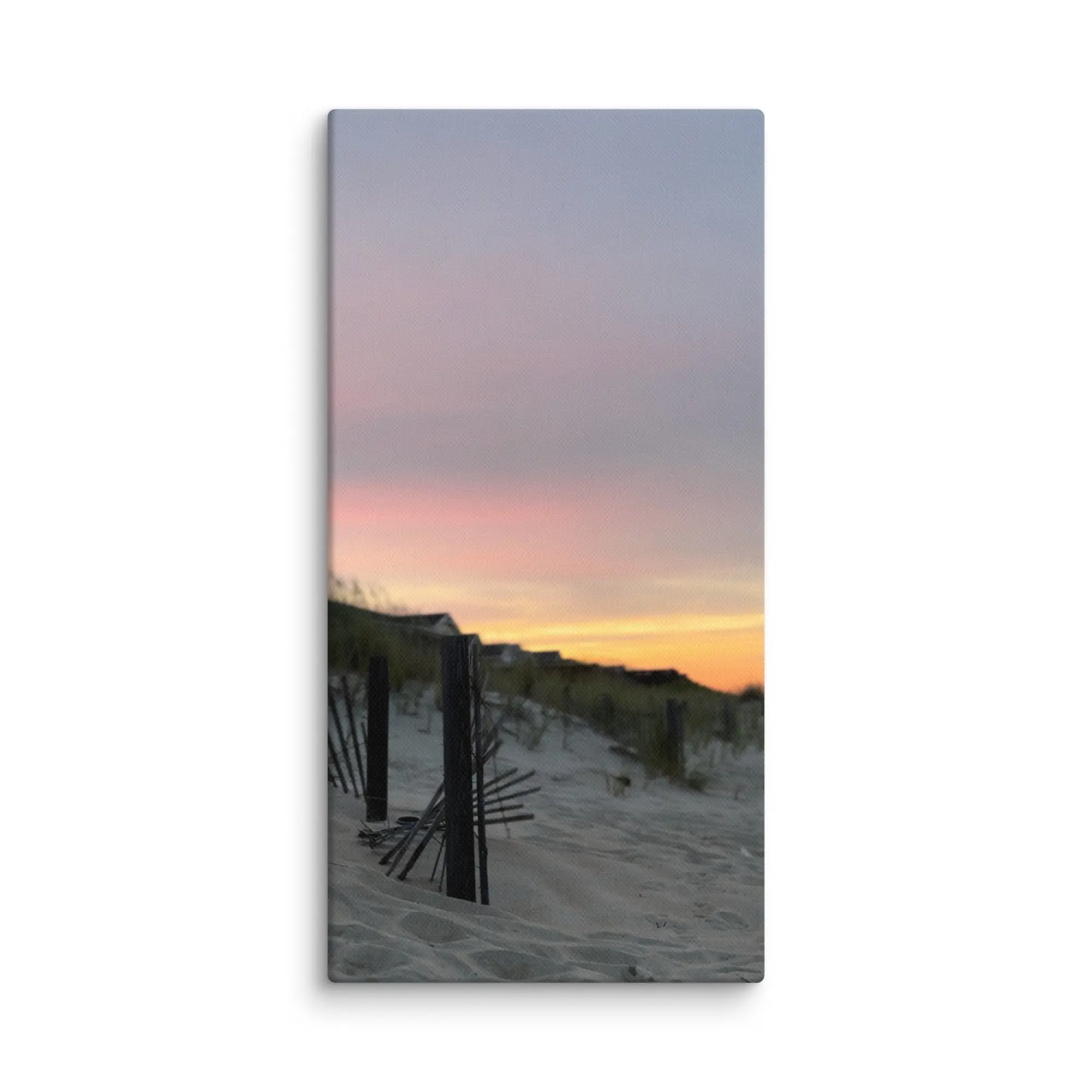Dunes Canvas Print 1.25" Thick Poly-Cotton Blend Fade-Resistant Hand-Stretched Over Solid Wood Stretcher Bars with Mounting Brackets