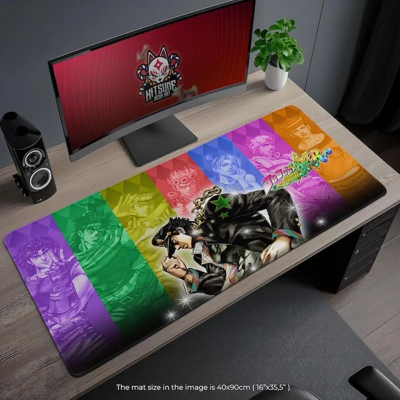 JoJo's Bizarre Adventure Desk Mat - Jotaro Kujo Anime Gaming Mouse Pad, Gift for JoJo Fans