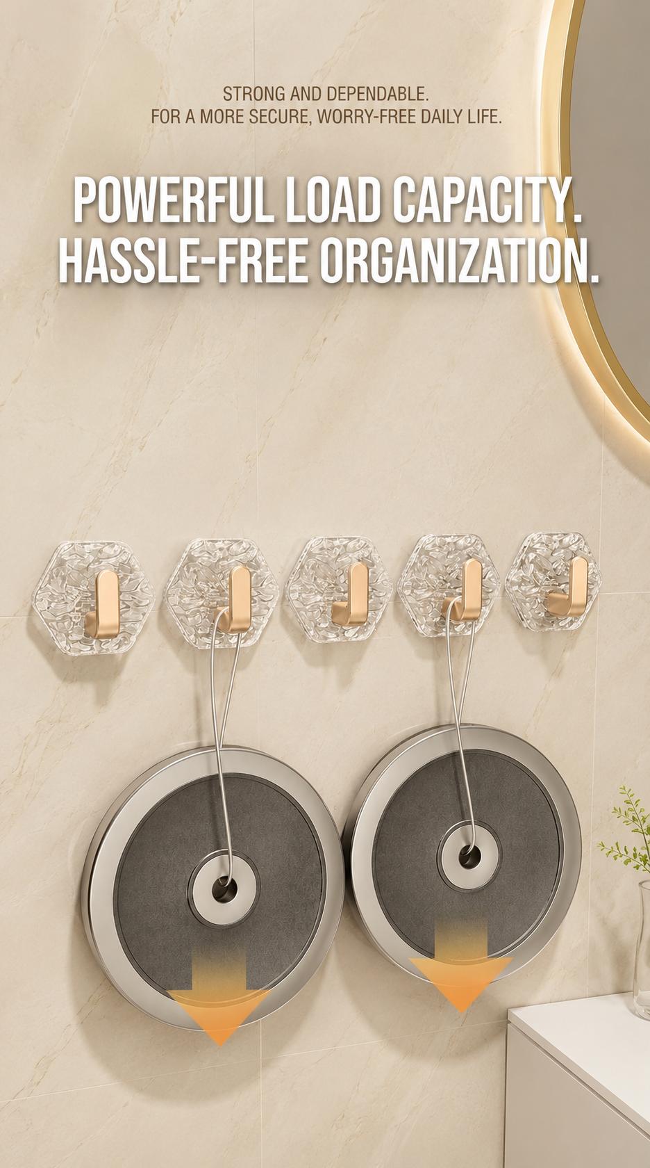 Waterproof adhesive hooks