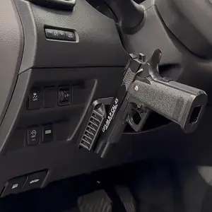 Magnetic Gun Holster with Adjustable Magnet, Quick Draw Concealed Pistol Mount for Cars, Universal Hidden Gun Bracket for Multiple Scenarios
