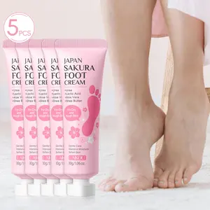 LAIKOU Japan Sakura Hydrating Foot Cream, Deep Nourishing Softening for Dry Feet Skin, Soothing Hydrating Treatment for Chapped Feet & Heels