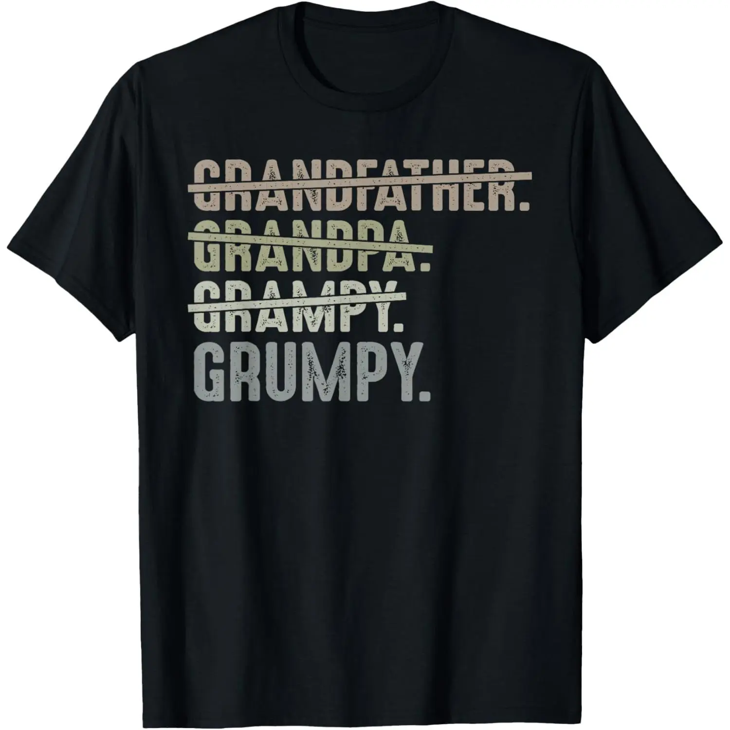 Men's Pure Cotton Grumpy Graphic T-Shirt - Round Neck, Shortsleeve, Natural, Casual, Fitness Menswear Top - Gifts for Grandfathers (Grandpa/Grampy)