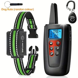Dog Training Collar with Remote 3300ft Range, No Electric Shock Function, Whistle & Clicker, Anti-Barking Device, USB Charging, Suitable for 10-120lbs