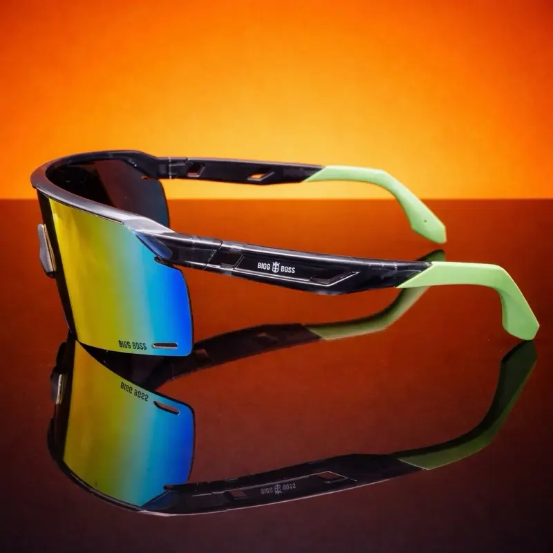 B-013 Sport Glasses High-Wrap Shield Semi-Rimless Prizm Lens Technology for Urban Cyclists