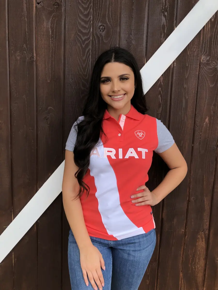 ARIAT – WOMEN’S Taryn Button Polo - CAYENNE