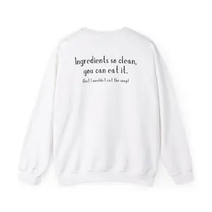 Unisex Heavy Blend™ Crewneck Sweatshirt w/ back writing Menswear Hoodie